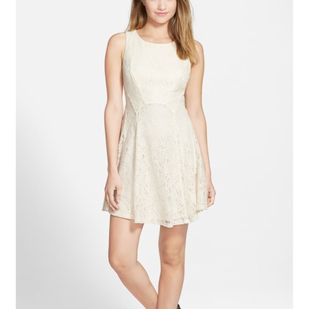 NWT Monteau Couture Lace Tank Skater Dress